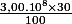 \frac{3,00.10^8 \times 30}{100}
